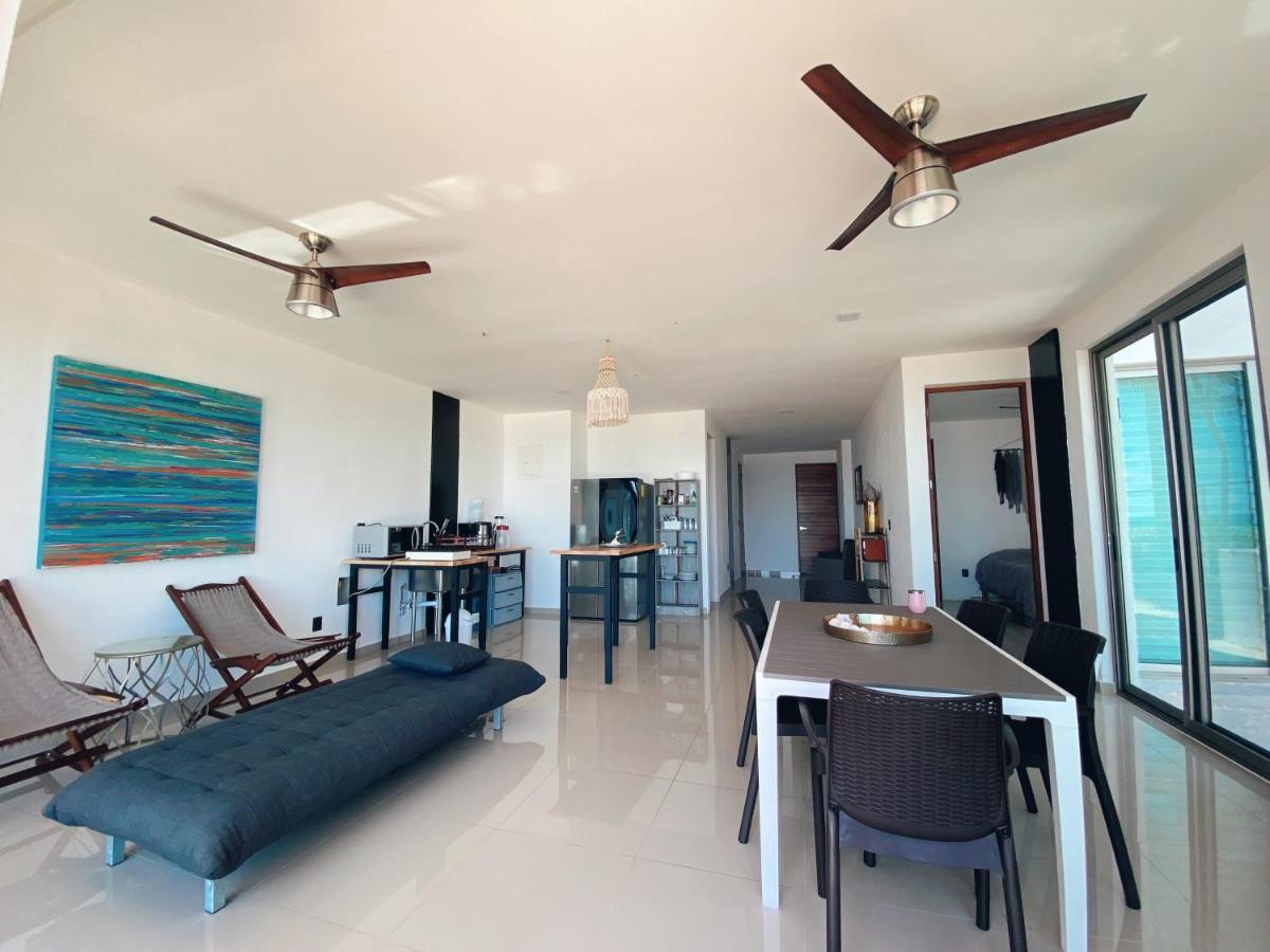 Angelina 28 Beachfront And Family Apartments - Modern And Relaxing Long Stays - 20 Min From Cancun Airport Puerto Morelos Exterior photo